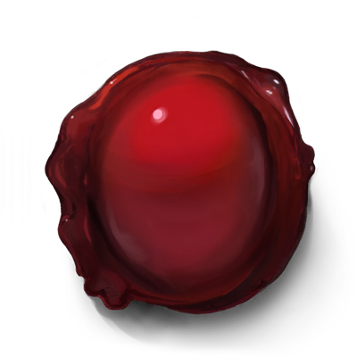 Gemme de sang rouge