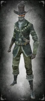 Tenue de vieux chasseur ornementée