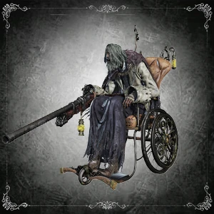Traqueur en fauteuil roulant (Fusil)